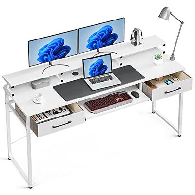 ODK 48 Inch Computer Desk with 3 Fabric Drawers, Home Office Desks