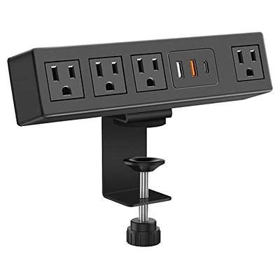 CCCEI Desk Clamp Power Strip with USB-A and USB-C Ports, Desktop