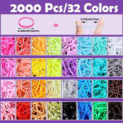 rubber bands+50 colorful mini clips+2 combs+2 rubber band cutter