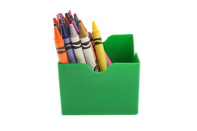 Crayola Crayon Organizer - Green Container For Crayons & Art
