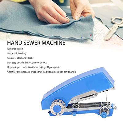Portable Sewing Machine Mini Manual Stitching Machine for Clothes Simple  Handheld Needlework DIY Apparel Sewing Fabric Tool