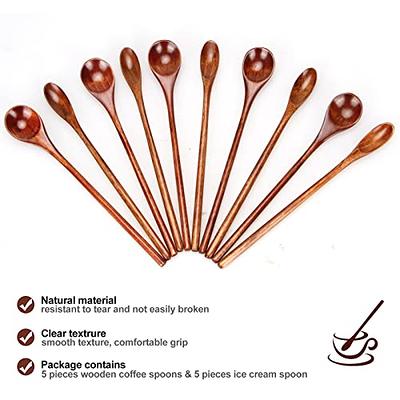 100 pcs Wooden Small spoons Spices Ice Cream Honey Jam Salt Spoon Utensils  New