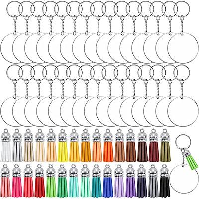 Mlurcu Acrylic Keychain Blanks, 251 PCS Clear Keychains for Vinyl