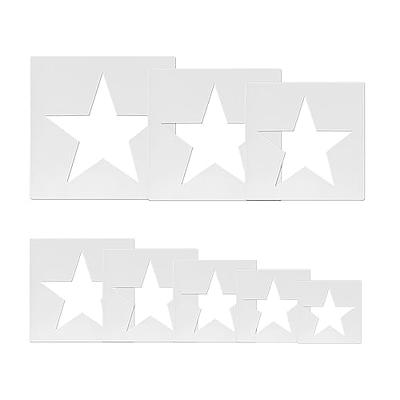 11 Pieces Star Stencil, Reusable 5 Point Star Stencil Template Plastic  Stencils for Painting on Wood Wall Home Decor DIY Crafts