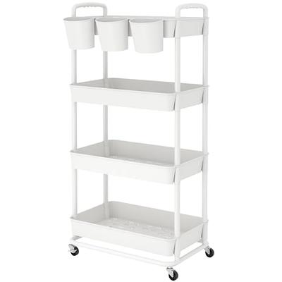 SPACELEAD Slim Storage Cart 4 Tier,Bathroom Storage Organizer