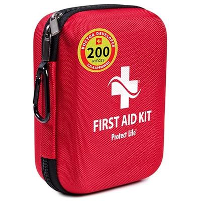 Surviveware Comprehensive Premium First Aid Kit Emergency Medical Kit for  Trucks, Cars, Camping, Office and Sports and Outdoor Emergencies - Large  200