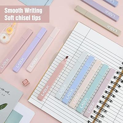 LABUK 12pcs Pastel Highlighters Aesthetic Cute Bible Highlighters and Pens  No Bleed Mild Assorted Colors for Journal Planner Notes School Office