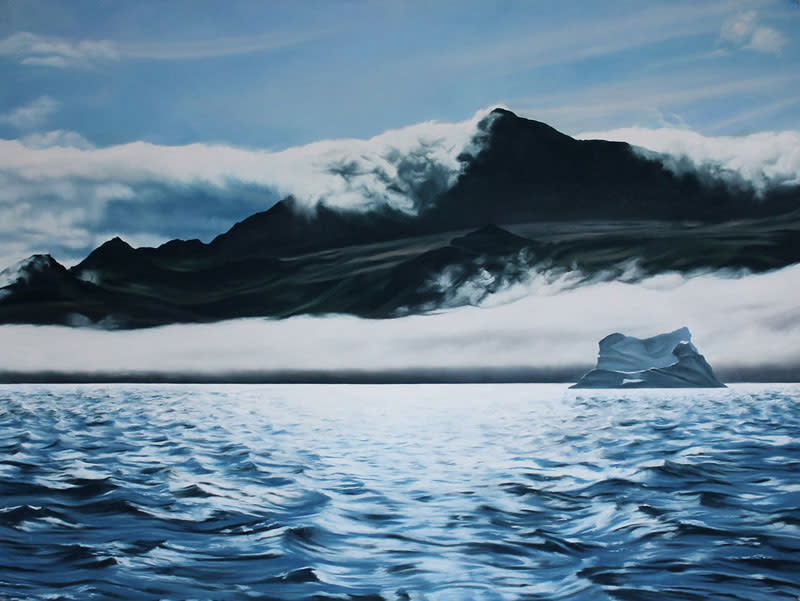  لوحات باستيل واقعية للماء والجليد  Pastel-drawings-of-icebergs-by-zaria-forman-1