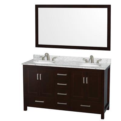 Atwell 84 Inch White Wood Double Bathroom Sink Vanity