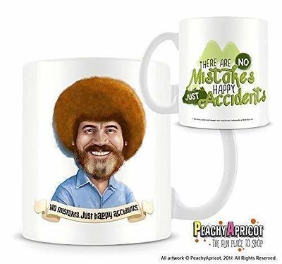 PeachyApricot Bob Ross Happy Accidents 11 Oz Coffee Mug Cup Gifts