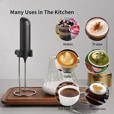 Laposso Milk Frother Rechargeable Handheld Electric Whisk Coffee Frother  Mixer with 3 Stainless whisks 3 Speed Adjustable Foam Maker Blender for  Coffee Matcha Latte Cappuccino Hot Chocolate - Yahoo Shopping