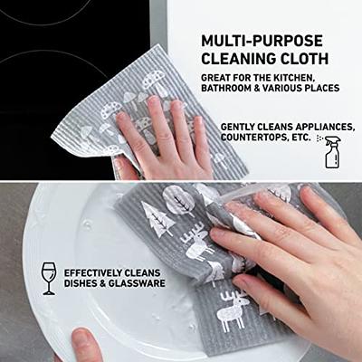 Enzo & Chino Swedish Dishcloths for Kitchen, Reusable Paper Towels  Washable, 5 Pack Sun Print Swedish Dish Towels, Non-Scratch Cellulose  Sponge Cloths