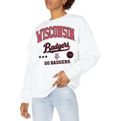 Women's Gameday Couture White Kansas Jayhawks Drop Shoulder Fleece Drop Pullover  Sweatshirt