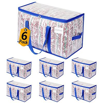 VENO 10 Pack Moving Bags and Large Christmas Storage Bins with lids.  Packing Supplies for College. Alternative to Moving Boxes. Space Saving  Foldable