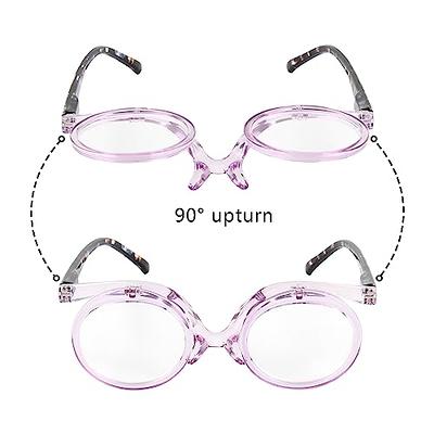 Aisi Makeup Reading Glasses For Women Cosmetic Readers Flip Up Double Lens  Magnifying Eyeglasses