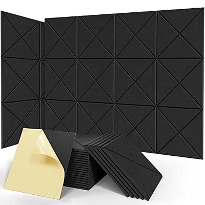 Sound Absorbing Foam 2 inch, Acoustic Panels 12 Pcs, Sound Proofing Padding  for Wall with Self-Adhesives, Sound Proof Foam Panels 12 x 12 x 2 inches,  Pyramid Acoustic Tiles for Music Studio, Pink 