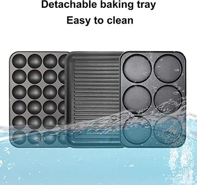 HeHoGoGo 3 in 1 Multifunctional Electric Griddle Electric Skillet Nonstick  Baking Maker with 3 Interchangeable Pan Takoyaki Maker Cake Pop Maker  Pancake Maker Red - Yahoo Shopping