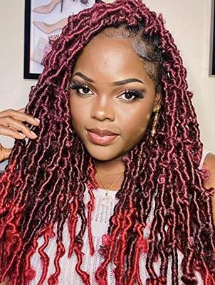 ToyoTress Butterfly Locs Crochet Hair - 16 Inch 8 Pcs Faux Locs Burgundy Pre -twisted Distressed Crochet Braids Pre-looped Synthetic Braiding Hair  Extensions (16 Inch, T118-8P) - Yahoo Shopping