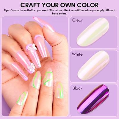 Makartt 3D Clear Spider Gel for Nail Art Elastic Gel Nail Paint DrawBundle  with Chrome Nail