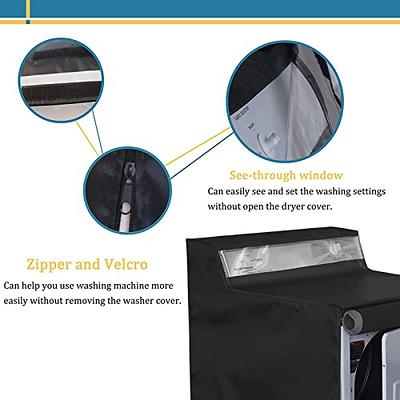 2Pack Washer and Dryer Covers, Portable Washer Cover with Zipper Design Dustproof Waterproof Laundry Covers for Washer and Dryer, Washing Machine