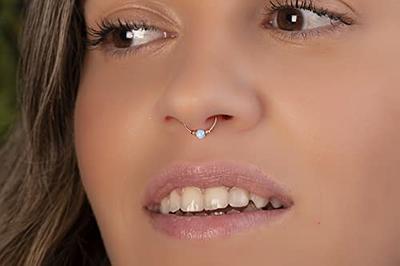 20PCS 20G Septum Nose Rings Hoop Stainless Steel Non Piercing Body Jewelry  Gift