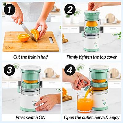 Electric Juicer Rechargeable - Citrus Juicer Machines with USB and Cleaning  Brus