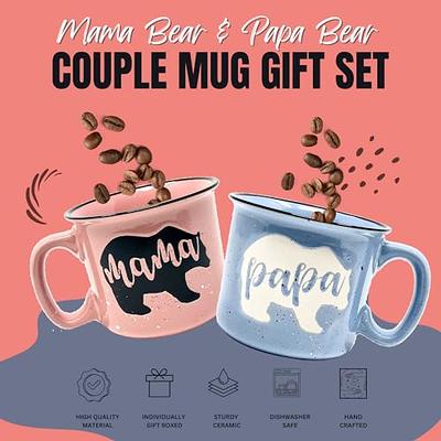 Mama Bear Papa Bear Mug Set of 2, Mom Dad Gifts, Mama and Papa Bear Mugs  for