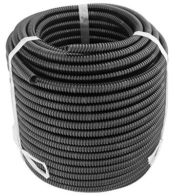 10 ft. 1/8 inch Split Wire Loom Conduit Polyethylene Tubing Black Color Sleeve Tube