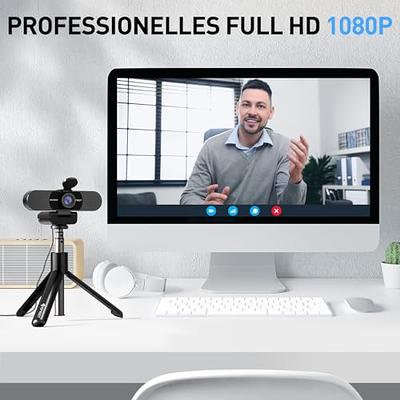 Webcam 1080P Camera with Microphone EMEET C960, 2 Mics Streaming Webcam  with Privacy Cover, Black