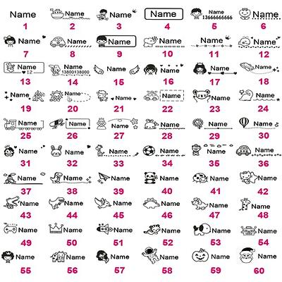 SHIBASHAN Name Stamp for Clothing Kids, Clothes Stamp for Kids Waterproof  Custom Stamps Self Inking Kids Labels for School Waterproof,60 Cartoon  Patterns(Juice) - Yahoo Shopping