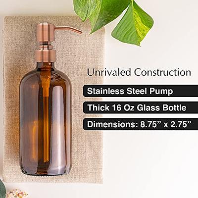  Clear Soap Dispenser with Rust Proof Pump, Waterproof Labels (2  Pack,16 Oz), Soap Dispenser Bathroom, Plastic Hand Soap Dispenser, Dish Soap  Dispenser for Kitchen : Home & Kitchen