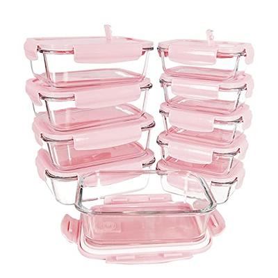 ZRRHOO 10 Pack Glass Food Storage Containers Set, Meal Prep