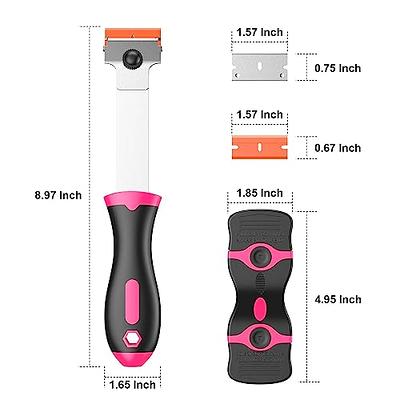 Razor Blade Scraper - Mini Pink Scraper Tool Gift for Women, 2-In-1 Razor  Scrape