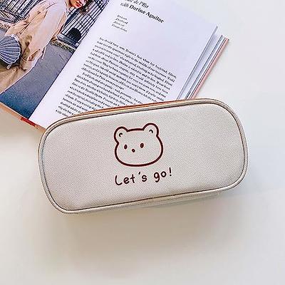 Kawaii Pencil Case Cute Pencil Case Aesthetic Cute Pencil Pouch Cute  Stationary Kawaii School Supplies for Teen Girls (Off White-B)… - Yahoo  Shopping