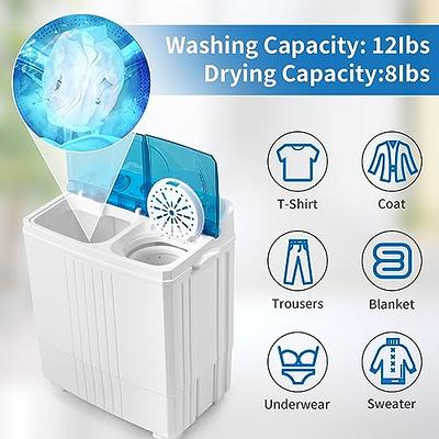 Homguava 20Lbs Capacity Portable Washing Machine Washer and Dryer Combo  Twin Tub Laundry 2 In 1 Washer(12Lbs) & Spinner(8Lbs) Built-in Gravity  Drain Pump,for Apartment,Dorms,RV Camping (grey+white) - Yahoo Shopping