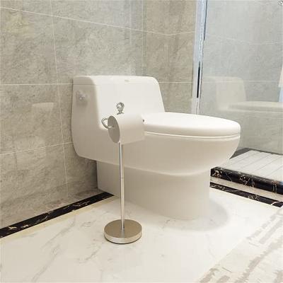 ROLABAM Heavy Weighted Toilet Paper Holder (with Reserve Function) Free Standing  Toilet Paper Holder Stand for