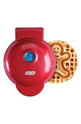 Dash Mini Waffle Maker (2 Pack) for Individual Waffles Red and Metallic  Blue