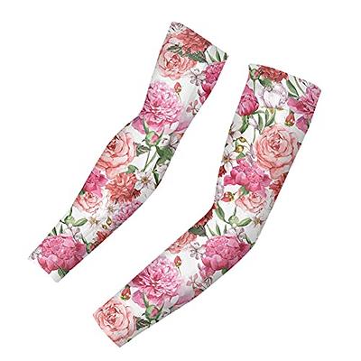 Binienty Pink Rose Flower Print Womens UV Protection Arm Sleeves for Sports  Cycling Driving, Compression Cooling Arm Sleeves - Yahoo Shopping