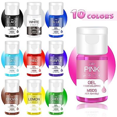 Gel Food Coloring - 10 Vivid Colors Gel Food Coloring Set for