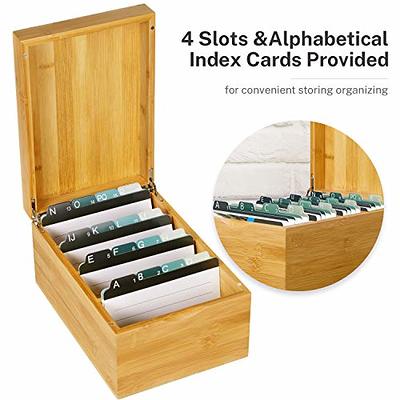 4X6 Index Card Holder, Index Card Storage Box 4 X 6 Inches, Fits 1200 Flash  Card