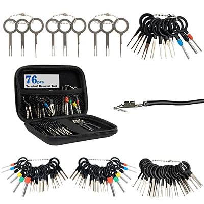 Terminal Removal Tool Kit, 76Pcs Terminal Ejector Kit for Car, Pin  Extractor Tool Set Release Electrical Wire Connector Puller Repair Key Removal  Tools