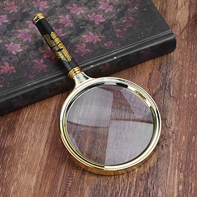 Magnifying Glass with 12 LED Lights, 30X Double Glass Lens Handheld  Illuminated Magnifier Reading Magnifying Glass with for Seniors Read,  Coins, Stamps, Map, Inspection, Macular Degeneration 