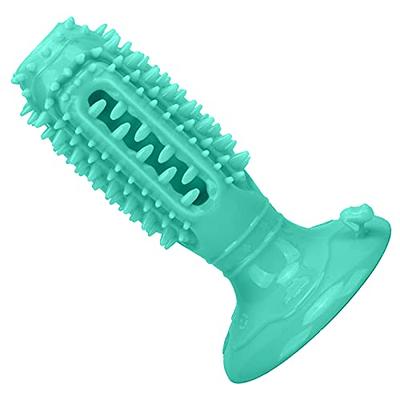 Pet Life 'Denta-Bone' TPR Treat Dispensing and Dental Cleaning Durable Dog Toy - Blue