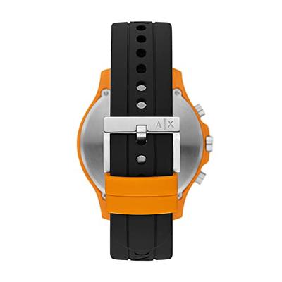 22 Silicone Exchange (Model: A|X Yahoo Men\'s with Shopping Quartz AX2438) Armani - Watch Black, Strap,