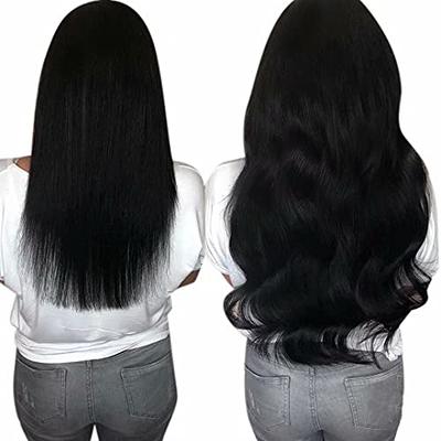 Ugeat 20 Inch Micro Loop Hair Extensions Remy Straight Hair Microlink Hair  Extensions Human Hair Color #1 Jet Black Micro Beads Hair Extensions