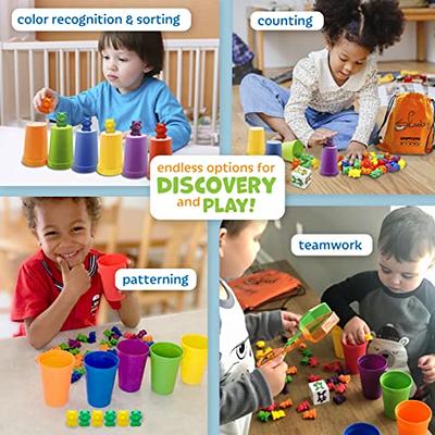Counting Bears with Stacking Cups Montessori Educational Sorting
