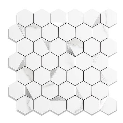 Vamos Tile Long Hexagon Peel and Stick Backsplash Tile - 10 Sheets Stick on  Backsplash for Kitchen and Bathroom 12.4 x 12 Inch White Marble Look PVC  Self Adhesive Mosaic Wall Tiles - Yahoo Shopping