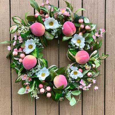 Farmhouse Wreath, Spring Wreath, Summer Wreath, Cotton Wreath, Farmhouse  Decor, Farmhouse Cotton Wreath, Front Door Wreath, Housewarming 