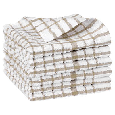 Ruvanti 6 Pack Flour Sack Towels 28x28 inch, 100% Ring Spun Cotton Tea Towels, Machine Washable. Highly Absorbent, Perfect for Dish Drying, Cleaning 