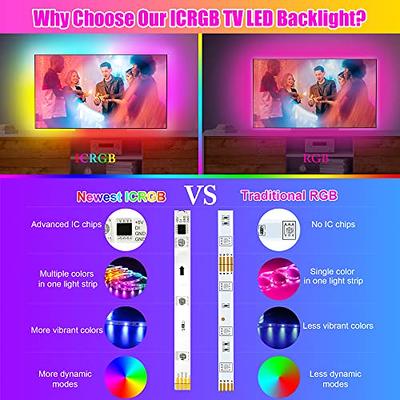  Loycco 2023 Upgrade TV LED Backlight Syncs with TV Picture,  Music and Video Games, No Wi-Fi & No APP Required, Plug and Play, HDMI Sync  Box and RGBCW+IC LED Strip Lights